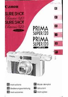 Canon SureShot 120 manual. Camera Instructions.